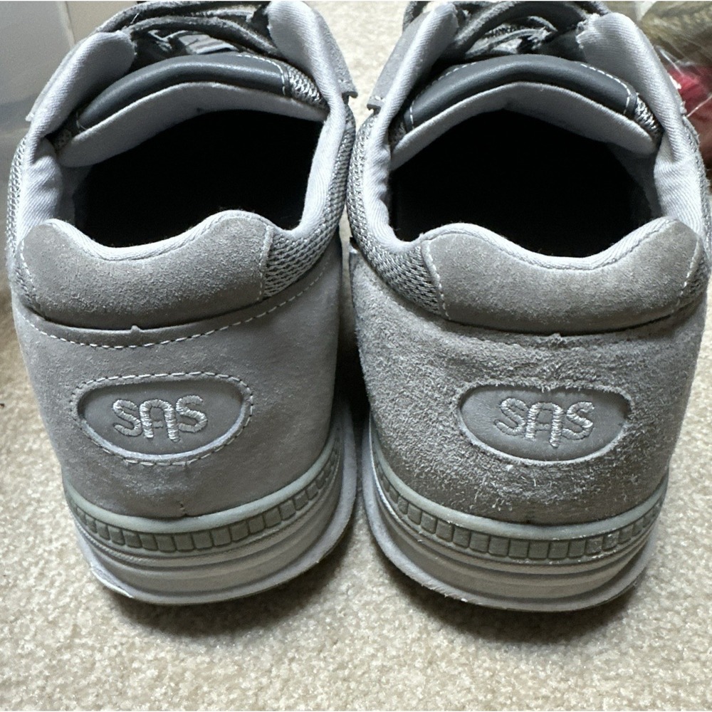 SAS JV Mesh Walking Shoes Sneakers Mens Size 14 W Gray Suede Tripad Comfort - Picture 6 of 12